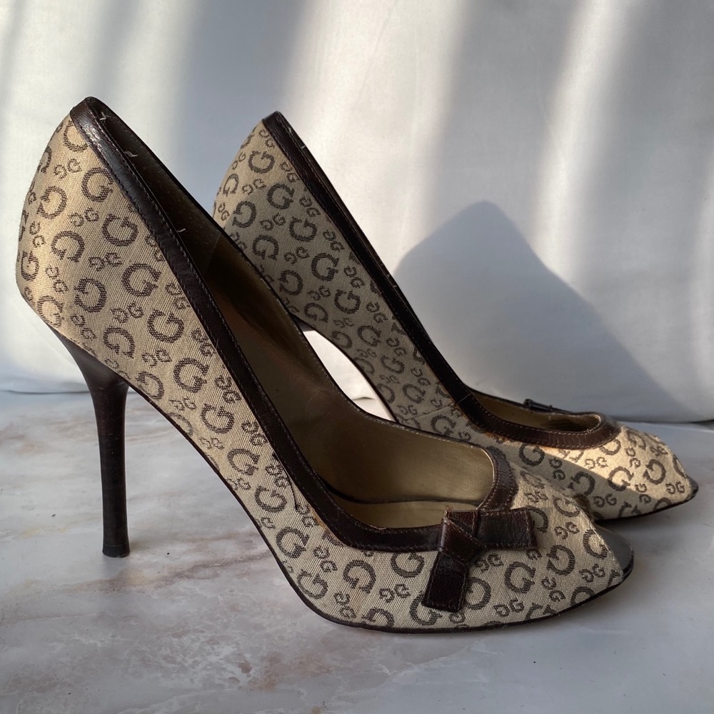Guess brand logo heels